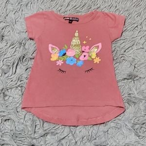 Just 2 Cute Hi Lo Unicorn Tee